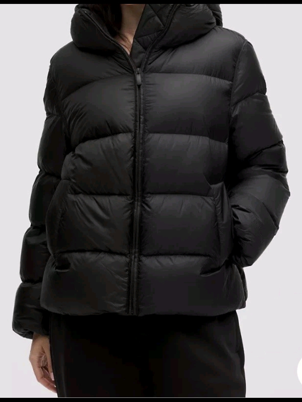 448$ Lululemon Featherweight 900Down-Fill Puffer Jacket Size L-Color Black-BNWT